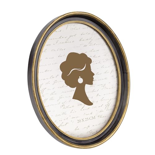 Tone Link. Ovaler Vintage-Bilderrahmen, 20,3 x 25,4 cm, luxuriöser antiker Bilderrahmen mit Glasfront, Tisch-Wandbehang, Schwarz und Gold Tone Link. Ovaler Vintage-Bilderrahmen, 20,3 x 25,4 cm, luxuriöser antiker Bilderrahmen mit Glasfront, Tisch-Wandbehang, Schwarz und Gold von Tone Link.