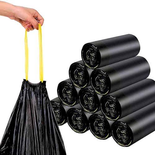 Müllsäcke 120L Schwarz - MIT ZUGBAND - 100% Recycelt - XXL Mülltüten (50 bis 1000 Säcke wählbar) (1000) von Toneco