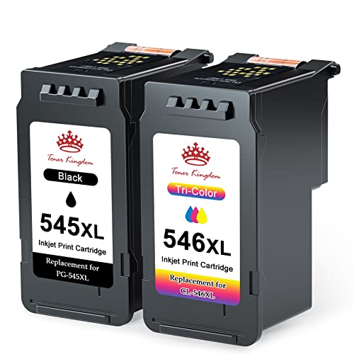 Toner Kingdom PG-545XL CL-546XL Kompatibel für Canon Druckerpatronen 545 546 XL für Canon Pixma TR4550 Patronen für Canon Pixma TS3450 MX495 TS3150 TS3350 TS3351 TR4551 TR4650 MG3050 (Schwarz, Farbe) von Toner Kingdom