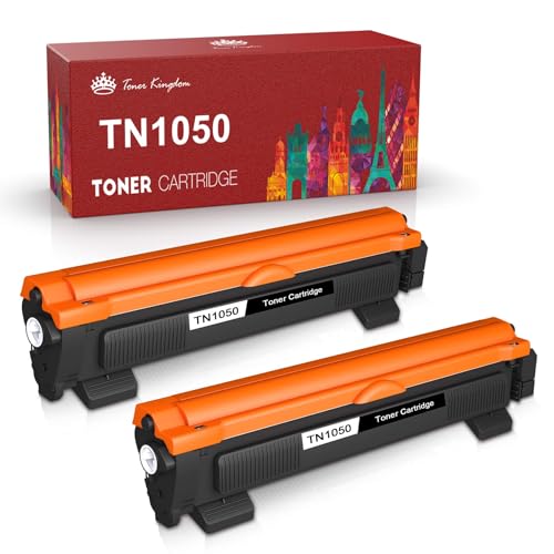 Toner Kingdom Tonerkartuschen TN1050 Kompatibel für Brother Toner TN 1050 Ersatz Brother HL-1210W HL-1110 DCP-1612W HL-1212W DCP-1610W DCP-1510 DCP-1512 HL-1112 MFC-1810 MFC-1910W Drucker(2 schwarz) von Toner Kingdom