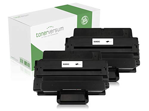 2 Toner kompatibel mit Samsung MLT-D205L Schwarz für SCX-4833fd SCX-4833fr SCX-5637fr ML-3310nd ML-3710nd Laserdrucker Multipack von Tonerversum