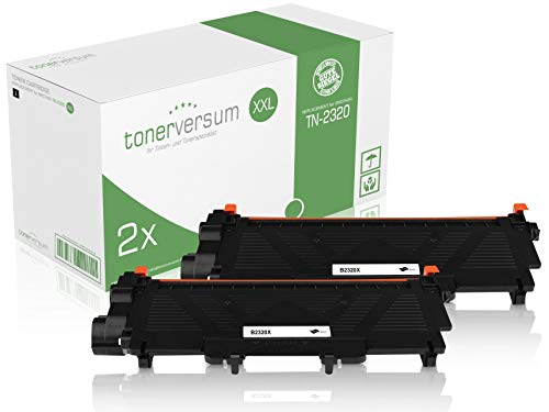 2 Toner kompatibel zu Brother TN-2320 XXL Schwarz Druckerpatrone für DCP-L2500d DCP-L2520dw HL-L2300d HL-2340dw HL-L2360dn MFC-L2700dw MFC-L2700dn MFC-L2740dw Laserdrucker Spar-Set von Tonerversum