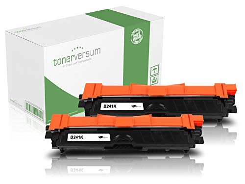 2 Toner kompatibel zu Brother TN-241BK TN-245 Schwarz Patrone für DCP-9020cdw HL-3140cw MFC-9332cdw MFC-9330cdw MFC-9140cdn MFC-9340cdw Laserdrucker TN-241 von Tonerversum