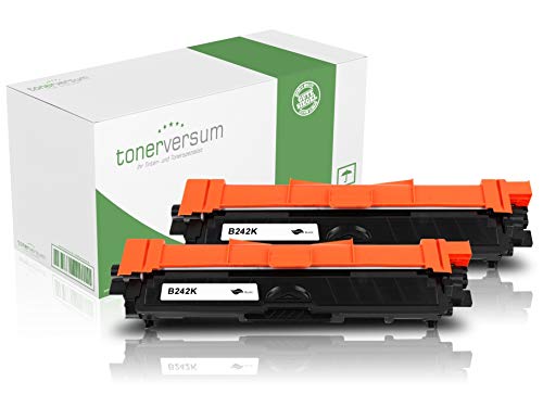 2 Toner kompatibel zu Brother TN-242 TN-246 Schwarz Druckerpatrone für MFC-9332cdw HL-3152cdw DCP-9017cdw MFC-9142cdn MFC-9342cdw HL-3172cdw HL-3142cw DCP-9022cdw Laserdrucker TN-242BK von Tonerversum