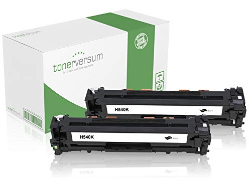 2 Toner kompatibel zu HP CB540A 125A Schwarz für Color Laserjet CM1312mfp CM1312nfi MFP CP1215 CP 1514n CP1515n CP1312 von Tonerversum
