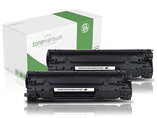 2 Toner kompatibel zu HP CE285A 85A Schwarz Patrone für Laserjet P1102 P1102w 1102w Pro M1132 M1212nf M1217nfw Laserdrucker Multipack von Tonerversum