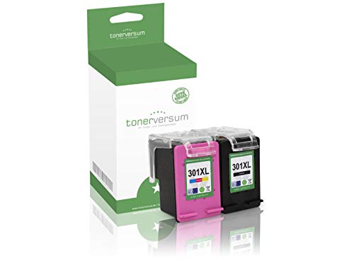 Tonerversum 2 Druckerpatronen kompatibel zu HP 301XL 301 XL Schwarz und Color für DeskJet 2050 3050 1510 2544 2545 3055a Envy 4507 5530 e-All-in-One Multipack von Tonerversum
