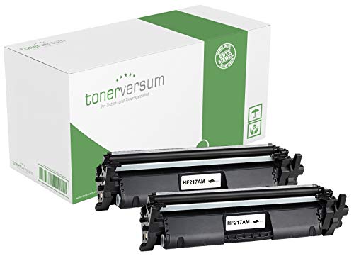 Tonerversum 2 Toner kompatibel zu HP CF217A 17A Schwarz für Laserjet Pro M130fw M130nw M102w M102a M132nw M130a M130fn Laserdrucker Patronen mit Chip von Tonerversum