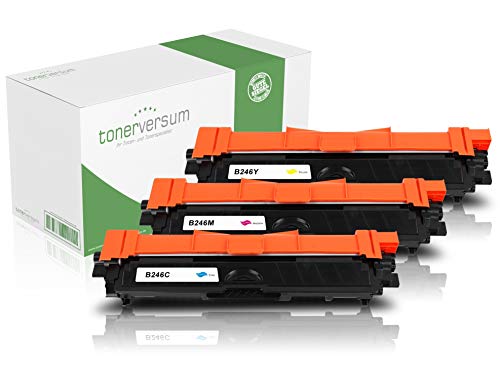 3 Toner kompatibel zu Brother TN-246 TN-242 Cyan Magenta Gelb für MFC-9332cdw HL-3152cdw DCP-9017cdw MFC-9142cdn MFC-9342cdw HL-3172cdw HL-3142cw DCP-9022cdw Multipac von Tonerversum