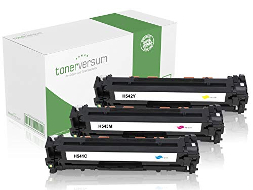 3 Toner kompatibel zu HP CB541A CB542A CB543A Cyan Magenta Gelb für Color Laserjet CM1312mfp CM1312nfi MFP CP1215 CP 1514n CP1515n CP1312 von Tonerversum