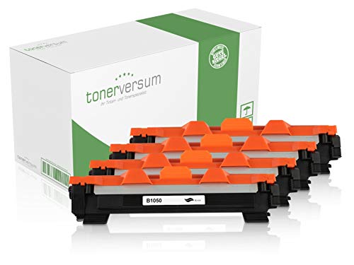 4 Toner kompatibel zu Brother TN-1050 Schwarz für DCP-1510 HL-1110 DCP-1612w HL-1210w DCP-1512 DCP-1610w MFC-1810 HL-1212w HL-1112 Laserdrucker von Tonerversum
