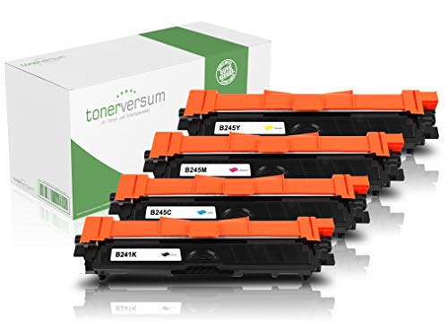 4 Toner kompatibel zu Brother TN-241 TN-245 Schwarz Cyan Magenta Gelb Patrone für DCP-9020cdw HL-3140cw MFC-9332cdw MFC-9330cdw MFC-9140cdn MFC-9340cdw Laserdrucker TN-241BK TN-245C TN-245M TN-245Y von Tonerversum