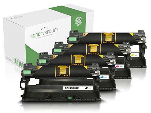 4 Trommeln kompatibel zu Brother DR-241CL Trommeleinheit für DCP-9020cdw HL-3140cw MFC-9332cdw MFC-9330cdw MFC-9140cdn MFC-9340cdw Laserdrucker DR241 Set von Tonerversum