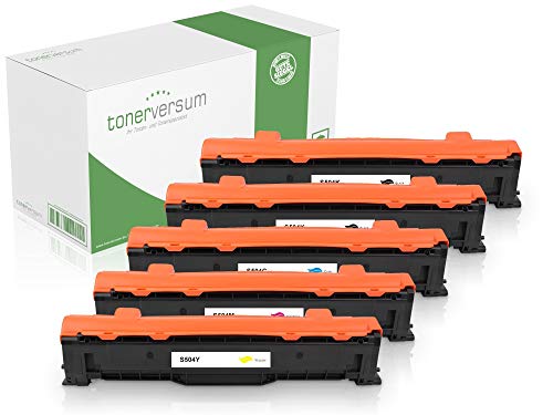 5 Toner kompatibel mit Samsung CLT-504S Schwarz Cyan Magenta Gelb für CLP-415n CLP-415nw CLX-4195fn CLX-4195fw CLX-4195n Xpress C1810w C1860 C1860fw Druckerpatronen Multipack von Tonerversum