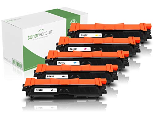 5 Toner kompatibel zu Brother TN-241 TN-245 Schwarz Cyan Magenta Gelb Patrone für DCP-9020cdw HL-3140cw MFC-9332cdw MFC-9330cdw MFC-9140cdn MFC-9340cdw Laserdrucker TN-241BK TN-245C TN-245M TN-245Y 5 Toner kompatibel zu Brother TN-241 TN-245 Schwarz Cyan Magenta Gelb Patrone für DCP-9020cdw HL-3140cw MFC-9332cdw MFC-9330cdw MFC-9140cdn MFC-9340cdw Laserdrucker TN-241BK TN-245C TN-245M TN-245Y von Tonerversum