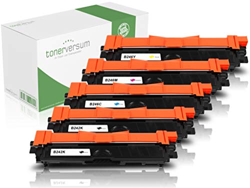 5 Toner kompatibel zu Brother TN-242 TN-246 Schwarz Cyan Magenta Gelb für MFC-9332cdw HL-3152cdw DCP-9017cdw MFC-9142cdn MFC-9342cdw HL-3172cdw HL-3142cw DCP-9022cdw Laserdrucker Multipack 5 Toner kompatibel zu Brother TN-242 TN-246 Schwarz Cyan Magenta Gelb für MFC-9332cdw HL-3152cdw DCP-9017cdw MFC-9142cdn MFC-9342cdw HL-3172cdw HL-3142cw DCP-9022cdw Laserdrucker Multipack von Tonerversum