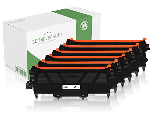 6 Toner kompatibel zu Brother TN-2220 Schwarz für DCP-7060d DCP-7065dn HL-2250dn MFC-7460dn MFC-7360n MFC-7360ne Fax 2840 Druckerpatronen Spar-Set von Tonerversum