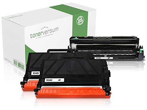 Spar-Set 2X Toner & 1x Trommel kompatibel zu Brother TN-3480 DR-3400 für HL-L5000d HL-L5100dn HL-L5100dntt DCP-L5500dn MFC-L6800dw MFC-L5750dw HL-L5100dnt von Tonerversum