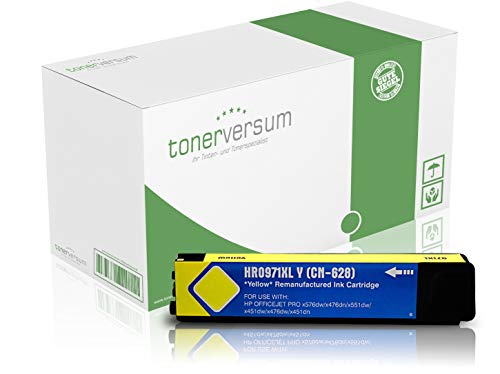 Tintenpatrone kompatibel zu HP 971 XL Gelb für OfficeJet Pro X451dn X451dw X476dn X476dw X551dw X576dw Druckerpatrone 971XL CN628AE Yellow von Tonerversum