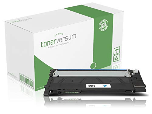 Toner kompatibel mit Samsung CLT-C406S Cyan Druckerpatrone für CLP 360 365 Xpress C410w C460w C460fw CLX 3300 3305 Laserdrucker von Tonerversum