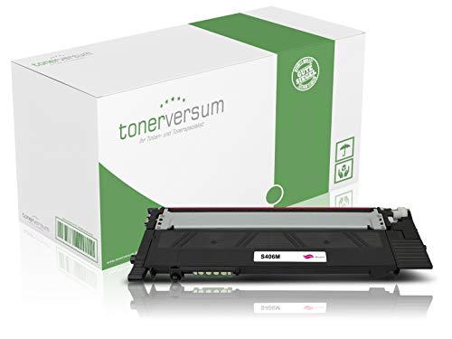 Toner kompatibel mit Samsung CLT-M406S Magenta Druckerpatrone für CLP 360 365 Xpress C410w C460w C460fw CLX 3300 3305 Laserdrucker von Tonerversum