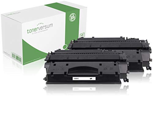 Tonerversum 2 Toner kompatibel zu HP CF280X 80X Schwarz Druckerpatronen für Laserjet Pro 400 M401dn M401a M401d M401dw MFP M425dn von Tonerversum