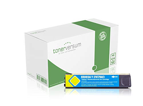 Tonerversum Druckerpatrone kompatibel zu HP 913A 913 A Gelb für PageWide Pro 477dw MFP 377dw 352dw 477dwt 452dn 452dw 452dwt F6T79AE (Yellow, 1er-Pack) von Tonerversum