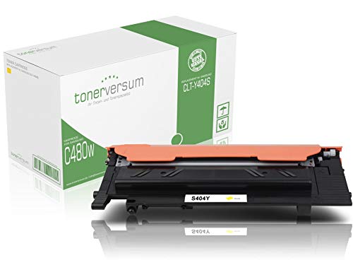 Tonerversum Toner kompatibel für Samsung Xpress C480w Laserdrucker Gelb ersetzt CLT-Y404S/ELS von Tonerversum