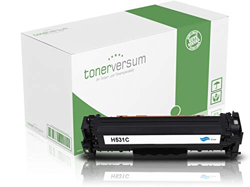 Tonerversum Toner kompatibel zu HP CC531A 304A Cyan für HP Color Laserjet CP2025 CP2025n CP2025dn CM2320 CM2320nf CM2320fxi CM2320dn Laserdrucker Tonerversum Toner kompatibel zu HP CC531A 304A Cyan für HP Color Laserjet CP2025 CP2025n CP2025dn CM2320 CM2320nf CM2320fxi CM2320dn Laserdrucker von Tonerversum