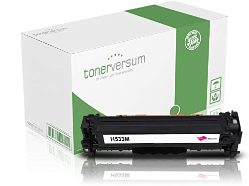 Tonerversum Toner kompatibel zu HP CC533A 304A Magenta für HP Color Laserjet CP2025 CP2025n CP2025dn CM2320 CM2320nf CM2320fxi CM2320dn Laserdrucker von Tonerversum