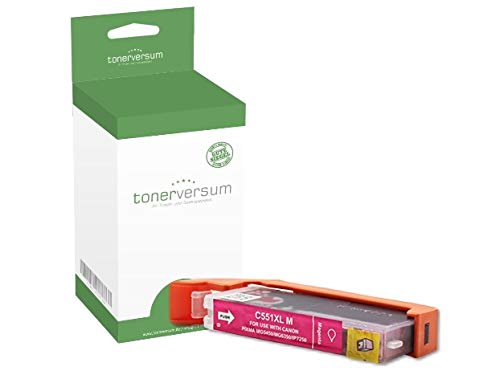 XL Druckerpatrone kompatibel zu Canon CLI-551M Magenta für Pixma IP7250 IP8750 IX6850 MG5550 MG6350 MG7550 MX725 MX925 XL Druckerpatrone kompatibel zu Canon CLI-551M Magenta für Pixma IP7250 IP8750 IX6850 MG5550 MG6350 MG7550 MX725 MX925 von Tonerversum
