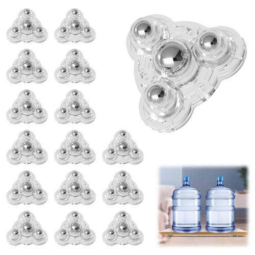 20 Stück Möbelrollen Klein Selbstklebendes, Möbelrollen Flach, Kugelrollen Rollen für Möbel Klein 360-Grad-Drehung, Möbelrollen Caster Wheels, Mini Kugelrollen für Möbel Mit 4 Stahlkugeln von Tongboke