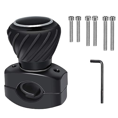 Universal Lenkradknauf Spinner, Lenkradknauf Traktor, Steuerrad Drehknopf, Lenkradspinnknopf Lenkhilfe, Universelles Lenkrad Drehknopf für KFZ, LKW, Traktor, Gabelstapler usw | Schwarz (1) von Tongboke
