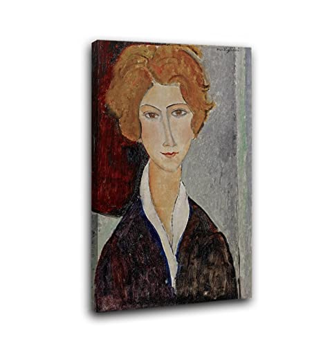 Tongda Decor Amedeo Modigliani Leinwandbild, Wandkunst, Druck, Raumdekoration, klassische Fotos, Porträt, hängende Gemälde, Nachdruck, 40 x 70 cm, Innenrahmen von Tongda Decor