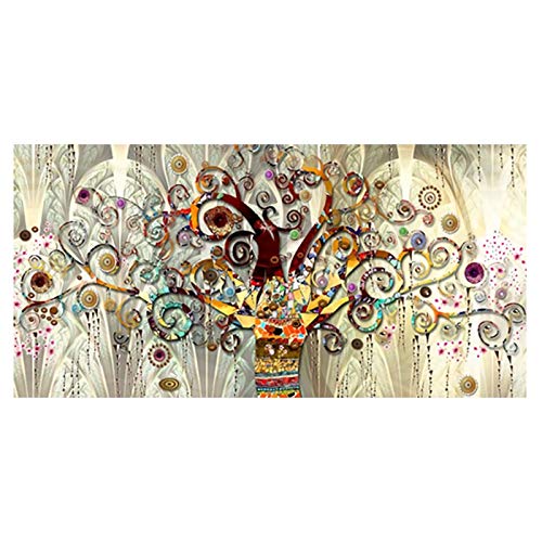 Tongda Decor Baum des Lebens Von Gustav Klimt Landschaft Leinwand Malerei Poster und Drucke Wandkunst Bilder für Wohnzimmer Wohnkultur 75x150cm rahmenlos von Tongda Decor