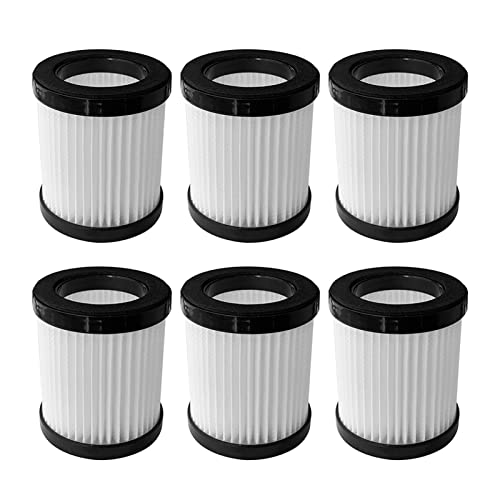 Tongdejing 6Pcs XL-618A Flitters Ersatzfilter für MOOSOO XL 618A Akku-Staubsauger, Staubsauger Filter Sieb Staubentfernung Ersatzteile (Weiß) von Tongdejing