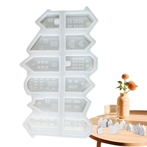 Formen zur Kerzenherstellung – wiederverwendbare Haus-Silikonformen für Hauskerzen, kompakte Epoxid-Gussformen, Silikonformen, Gießformen für Kerzen, Seife, Heimdekoration von Tongfer