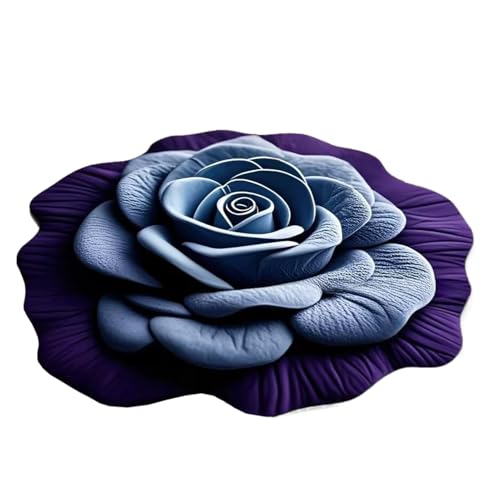 Kieselgur Badematte, Wasserabsorbierende Bodenmatte, 3D-realistisches Blumenmuster, rutschfest, schnell trocknend, 40 x 40 cm, für Küche von Tongfer