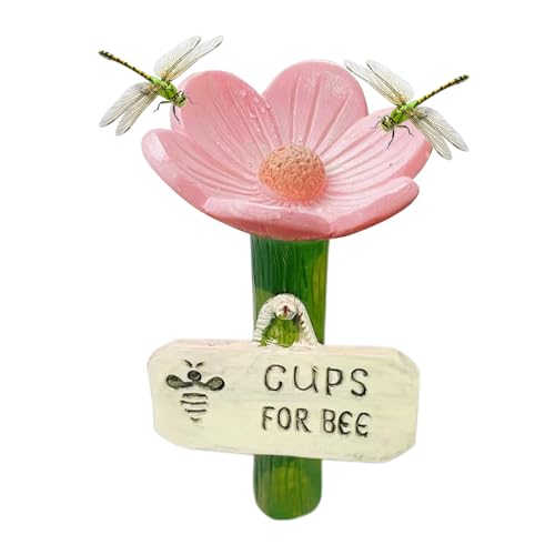 Schmetterlings-Bewässerungsstation – -Futterspender in Blumenform – hygienische, bunte durstige Bestäuber, Futterbecher für Garten, Rasen, Terrasse, Bauernhof, Weg Schmetterlings-Bewässerungsstation – -Futterspender in Blumenform – hygienische, bunte durstige Bestäuber, Futterbecher für Garten, Rasen, Terrasse, Bauernhof, Weg von Tongfer