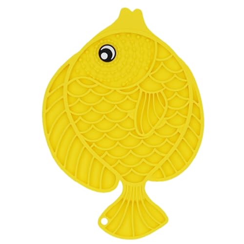 Slow Feeder Matte | Fischförmige weiche Katzenfütterungspad | Silikon Welpenanreicherung Spielzeug mit Saugnapf, sicheres Hundeleckspielzeug Hund Leckpad zum Baden von Langeweile Slow Feeder Matte | Fischförmige weiche Katzenfütterungspad | Silikon Welpenanreicherung Spielzeug mit Saugnapf, sicheres Hundeleckspielzeug Hund Leckpad zum Baden von Langeweile von Tongfer