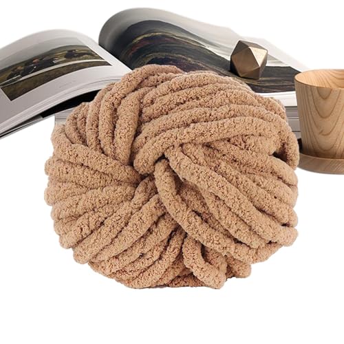 Super Chunky Eisgarn, isländisches Chenille-Wurstgarn zum Stricken, extra dick, gemütlich und langlebig, ideal für Winterdecken, Überwürfe, Heimtextilien-Projekte Super Chunky Eisgarn, isländisches Chenille-Wurstgarn zum Stricken, extra dick, gemütlich und langlebig, ideal für Winterdecken, Überwürfe, Heimtextilien-Projekte von Tongfer
