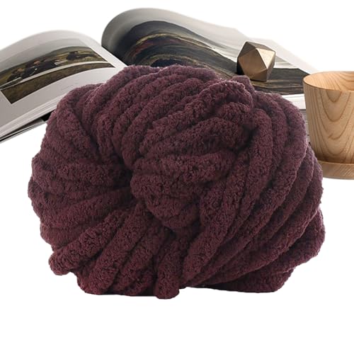 Super Chunky Eisgarn, isländisches Chenille-Wurstgarn zum Stricken, extra dick, gemütlich und langlebig, ideal für Winterdecken, Überwürfe, Heimtextilien-Projekte Super Chunky Eisgarn, isländisches Chenille-Wurstgarn zum Stricken, extra dick, gemütlich und langlebig, ideal für Winterdecken, Überwürfe, Heimtextilien-Projekte von Tongfer