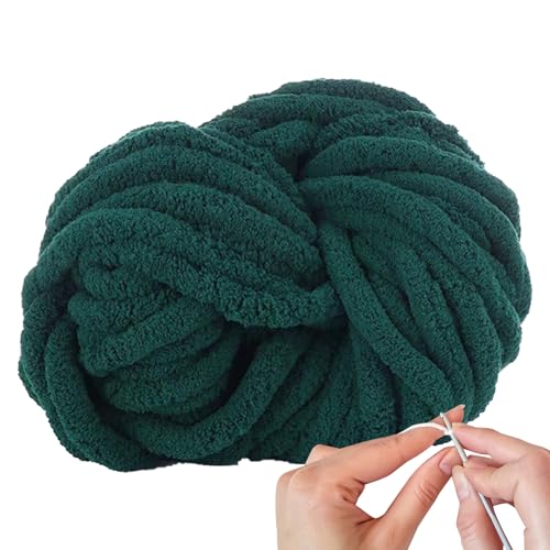 Super Chunky Eisgarn, isländisches Chenille-Wurstgarn zum Stricken, extra dick, gemütlich und langlebig, ideal für Winterdecken, Überwürfe, Heimtextilien-Projekte Super Chunky Eisgarn, isländisches Chenille-Wurstgarn zum Stricken, extra dick, gemütlich und langlebig, ideal für Winterdecken, Überwürfe, Heimtextilien-Projekte von Tongfer