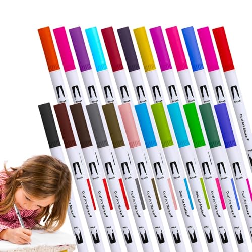 Tongfer Abwaschbare Marker für Kinder, waschbarer Kunstmarker mit feiner Spitze, auf Wasserbasis, zum Skizzieren, Zeichnen, Kunst von Tongfer