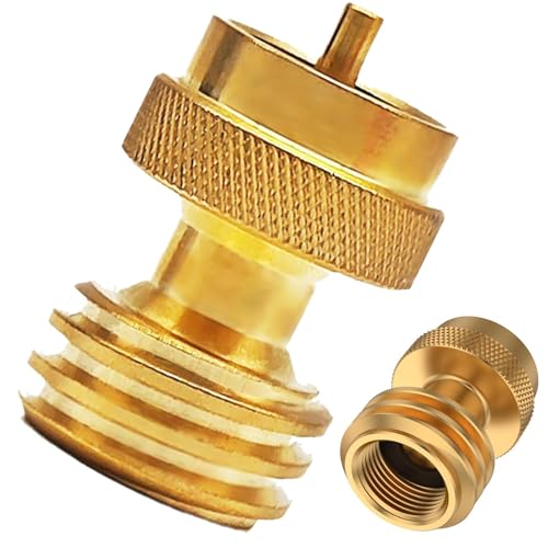 Tongfer Propangasflaschenadapter, 0,5 kg, Messing, Propangas-Adapter, Nachfüll- -Konverter, kompakte Grillanschlüsse, Anschlussadapter für Camping von Tongfer
