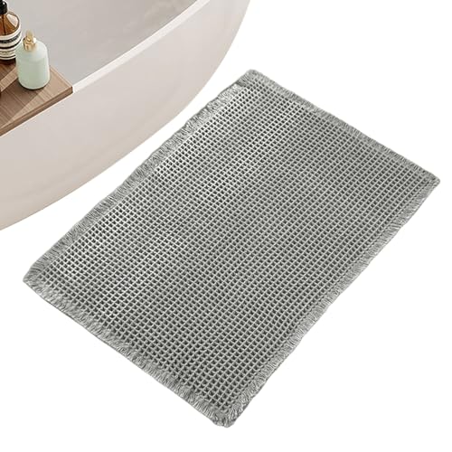 Ultraweicher Mikrofaser-Badteppich, 43,2 x 61 cm, Waffelgewebe, starke Wasseraufnahme, rutschfest und umweltfreundlich, ideal für Badezimmer-Duschen, WC-Bereiche und Haustüreingänge Ultraweicher Mikrofaser-Badteppich, 43,2 x 61 cm, Waffelgewebe, starke Wasseraufnahme, rutschfest und umweltfreundlich, ideal für Badezimmer-Duschen, WC-Bereiche und Haustüreingänge von Tongfer