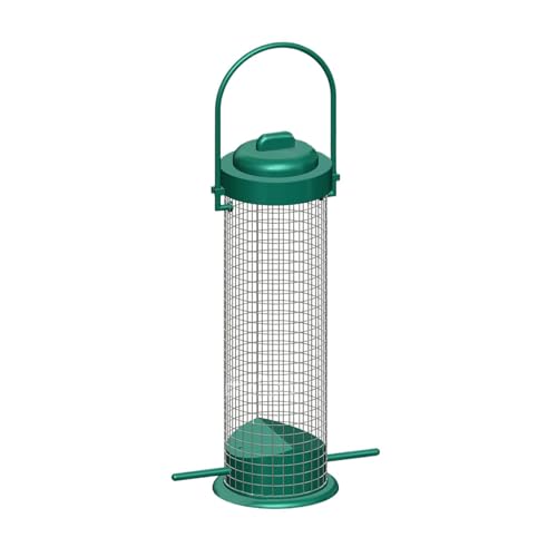 Vogelfutterspender für den Außenbereich, Eichhörnchensicher, Metallgeflecht, Vogelfutterstation für den Außenbereich, Gartendekoration, Tierruheplatz, Futterzubehör für Zaun, Finken von Tongfer