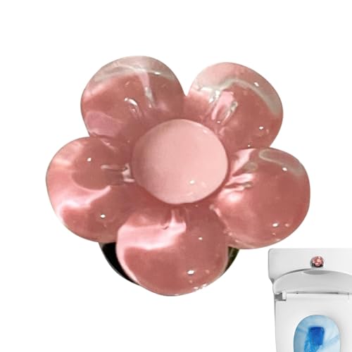 WC-Spülknopf in Blumenform, selbstklebend, WC-Druckknopf, einfach zu installieren, einzigartig, Mehrzweck-Dekoration, 4 Stück von Tongfer