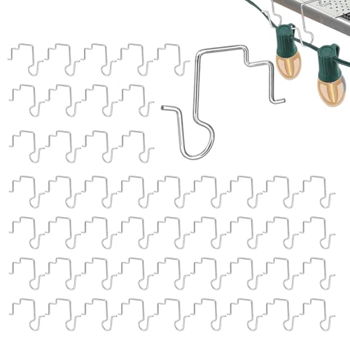 Weihnachtslichthaken, 50 x Gitterlicht-Haken – Edelstahl-Dachrinnenhaken, Lichteraufhänger für perforierte Dachrinnentröge Weihnachtslichthaken, 50 x Gitterlicht-Haken – Edelstahl-Dachrinnenhaken, Lichteraufhänger für perforierte Dachrinnentröge von Tongfer