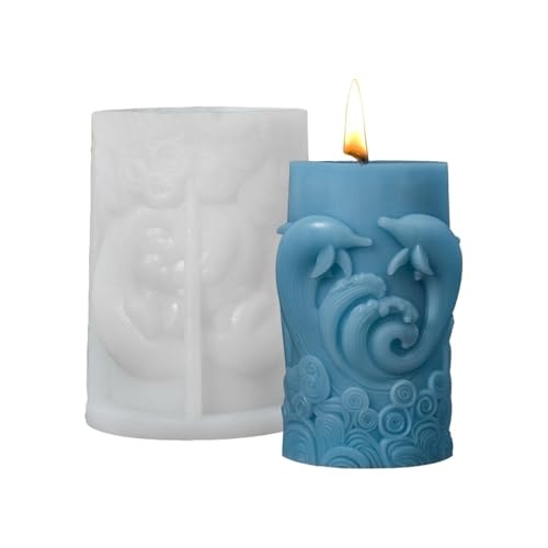 Zylinderformen für Kerzen, Delfin-Gipsformen, zylindrische Kerzen-Silikonform, Delfin-Relief, zylindrische Kerzenform, Heimdekoration, Gipsharz-Formen Zylinderformen für Kerzen, Delfin-Gipsformen, zylindrische Kerzen-Silikonform, Delfin-Relief, zylindrische Kerzenform, Heimdekoration, Gipsharz-Formen von Tongfer